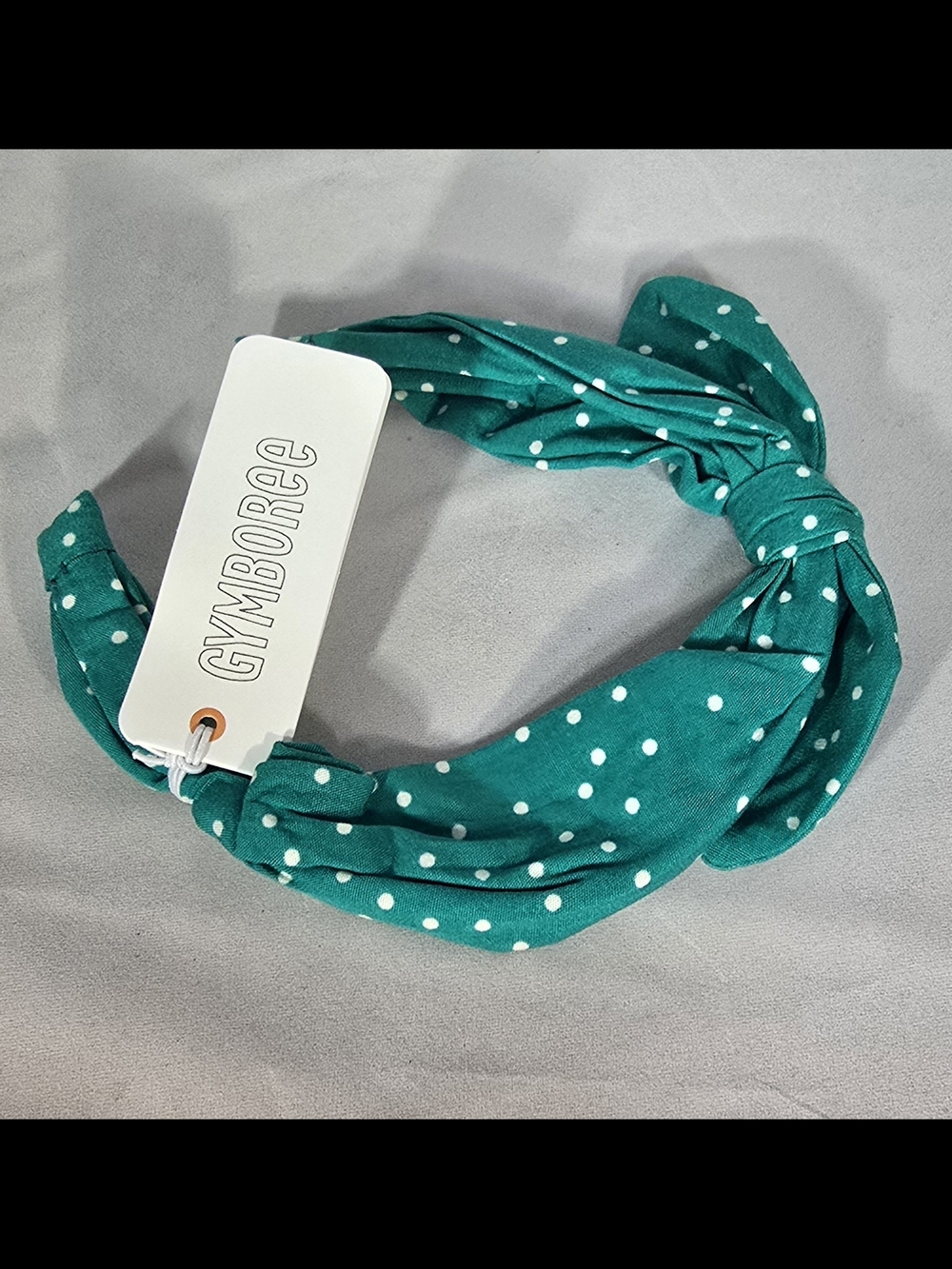 Gymboree Teal Polka Dot Knot Headband